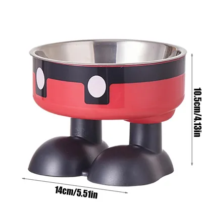 PetTribes Mangeoire Hauteur Ergonomique - Acier Inoxydable Rouge