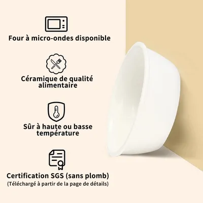 PetTribes Gamelle en céramique et support en bambou