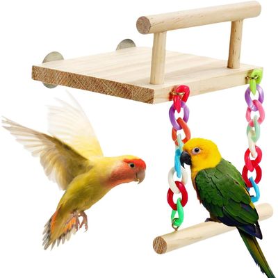 PetTribes Perchoir Balançoire en Corde pour Oiseaux