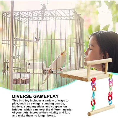 PetTribes Perchoir Balançoire en Corde pour Oiseaux