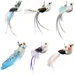 PetTribes Jouets à plumes naturelles pour chat - 6 pièces avec cloches