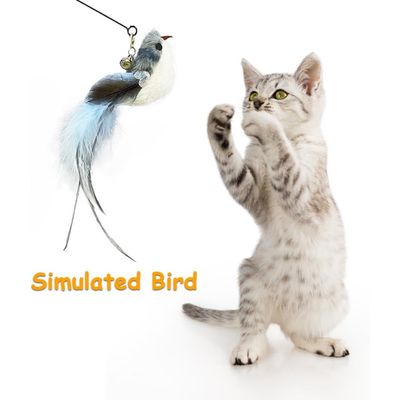 PetTribes Jouets à plumes naturelles pour chat - 6 pièces avec cloches