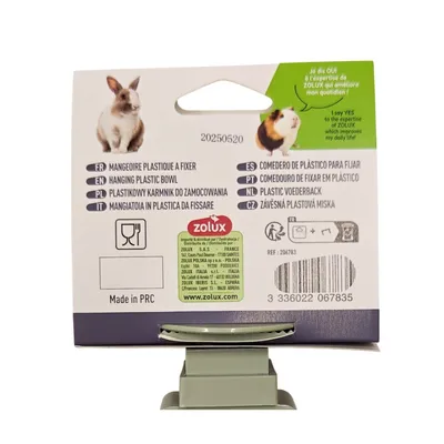Mangeoire plastique Cosy 300 ml vert pour petits mammifères