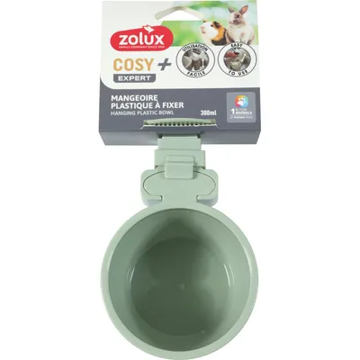 Mangeoire plastique Cosy 300 ml vert pour petits mammifères