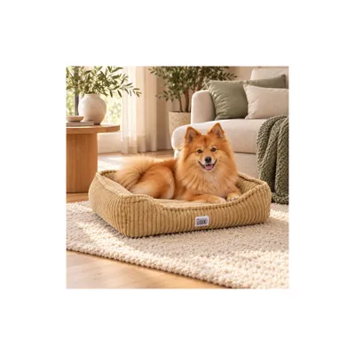Mon Ami Luki - Panier rectangulaire antidérapant velours cotelé