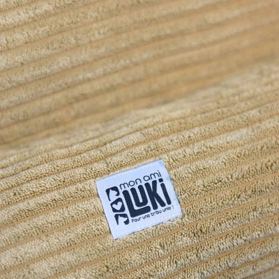 Mon Ami Luki - Coussin ovale antidérapant en velours côtelé