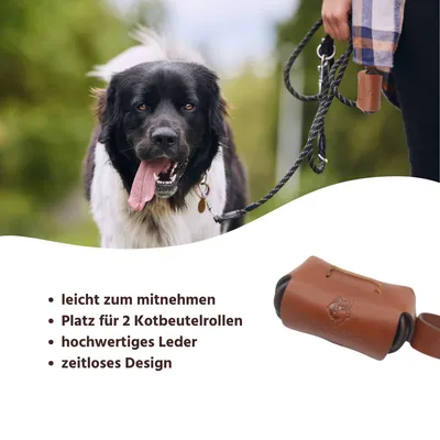 Wildfang Kotbeutel Spender aus Leder Wildfang Kotbeutel Spender aus Leder