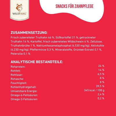 Wildfang Zahnpflege Snacks - getreidefrei