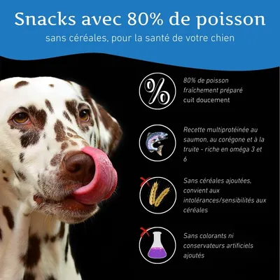 Wildfang Snacks avec 80% de poisson - sans céréales Wildfang Snacks avec 80% de poisson - sans céréales