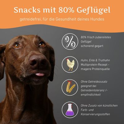 Wildfang - Snacks mit 80% Geflügel - getreidefrei