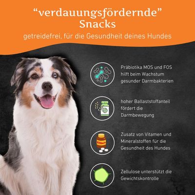 Wildfang Verdauungsfördernde Snacks mit Ente & Huhn - getreidefrei