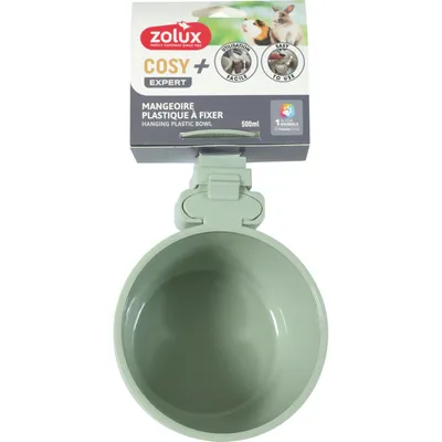 Mangeoire plastique verte Cosy 500 ml pour petits mammifères Mangeoire plastique verte Cosy 500 ml pour petits mammifères