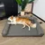 BINGOPAW Panier pour Chien Coussin en Cuir Tapis Matelas Gris BINGOPAW Panier pour Chien Coussin en Cuir Tapis Matelas Gris