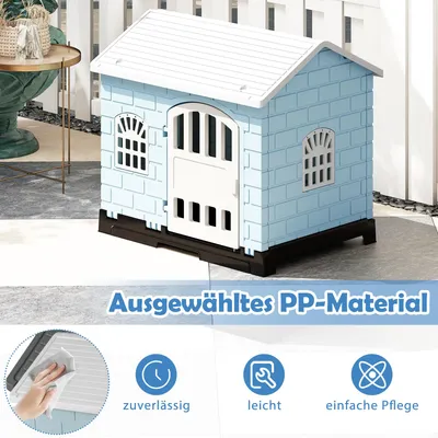 Giantex Hundehütte Für Draußen Aus PP, Hundehütte Für Draußen Und Drinnen Giantex Hundehütte Für Draußen Aus PP, Hundehütte Für Draußen Und Drinnen