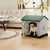 Giantex Niche pour Chien Exterieur en PP, Cabane Chien Exterieur Interieur