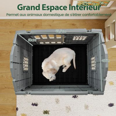 Giantex Niche pour Chien Exterieur en PP, Cabane Chien Exterieur Interieur