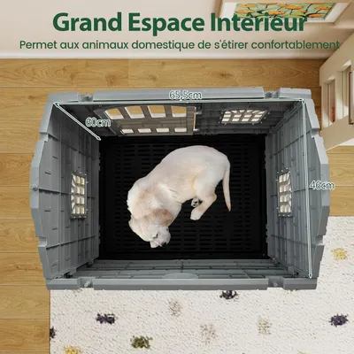 Giantex Niche pour Chien Exterieur en PP, Cabane Chien Exterieur Interieur
