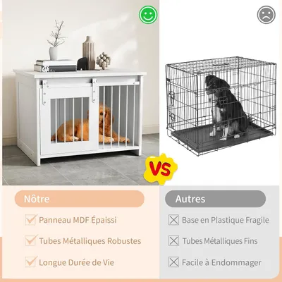 Giantex Cage pour Chien en Bois,Interieur avec Large Plateau