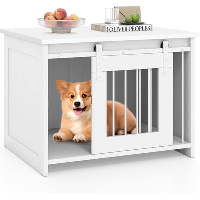 Giantex Cage pour Chien en Bois,Interieur avec Large Plateau