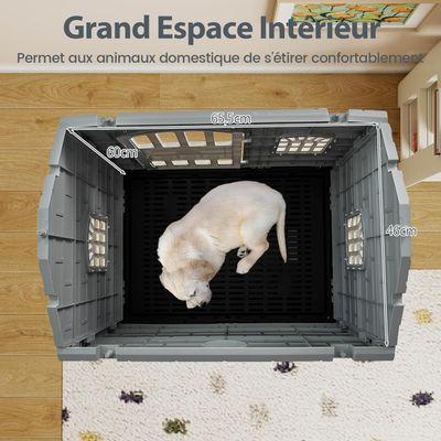 Giantex Niche pour Chien Exterieur en PP, Cabane Chien Exterieur Interieur