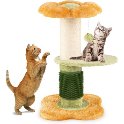 Giantex Arbre à Chat Petite en Forme Fleur avec Coussin Rembourré