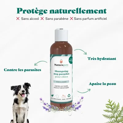 Naturopets Shampooing antiparasitaire biologique pour chiens