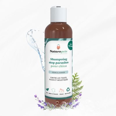 Shampoing anti puces, tiques et insectes BIO et Naturel - 200ml