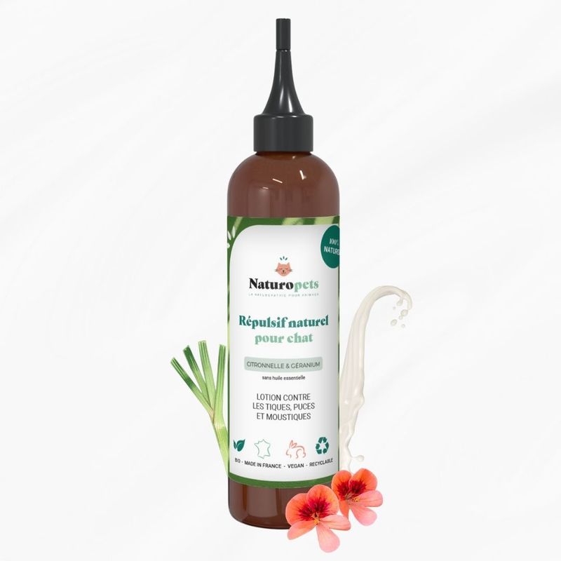 Répulsif anti puces, tiques et moustiques BIO et Naturel - Chat - 100ml