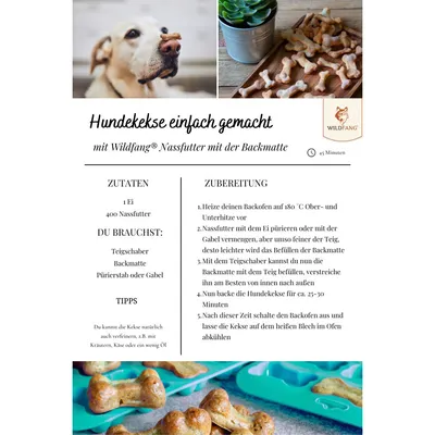 Wildfang Tapis de cuisson avec fiches recettes Wildfang Tapis de cuisson avec fiches recettes