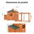 Wiltec Clapier – 1950 x 635 x 1200 mm – 1 étage – 3 portes – Toit bitumé –
