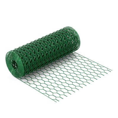Wiltec Fil de grillage Vert à mailles alvéolaires 25 x 25 mm - 10 m x 120 c