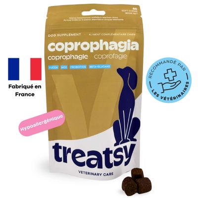 Complément contre l’ingestion de selles (coprophagie) pour chiens