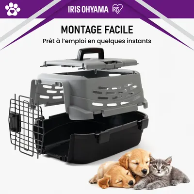 Iris Ohyama, Caisse de Transport  pour Chat, Voiture, Gris, UPC-490