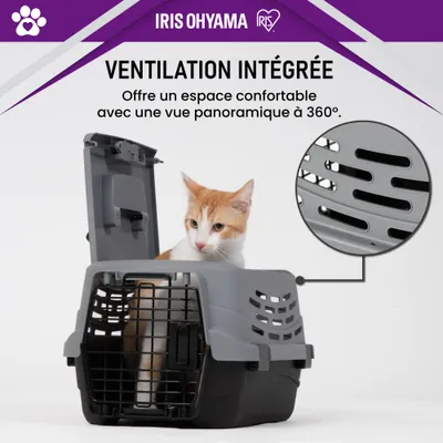 Iris Ohyama, Caisse de Transport  pour Chat, Voiture, Gris, UPC-490
