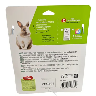 Râtelier à foin en métal Cosy XXL pour lapin et cochon d'Inde.