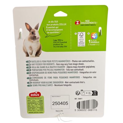 Râtelier à foin en métal vert Cosy XXL pour lapin et cochon d'Inde.