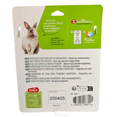 Râtelier à foin en métal vert Cosy XXL pour lapin et cochon d'Inde.