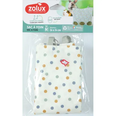 Sac à foin grand modèle 26 x 24 pour lapin et cochon d'Inde.