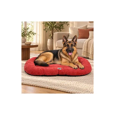 Mon Ami Luki - Coussin ovale antidérapant velours côtelé