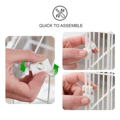 Cage de jeu , 2 entrées, 1 Plateau, pour chats, Blanc, PEC-902