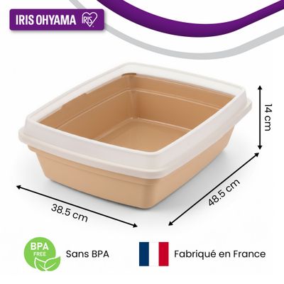 Iris Ohyama, Bac a Litiere pour Chat, Beige, CLH-12S