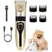 Pawffee Tondeuse sans fil USB 5 vitesses pour animaux - Faible bruit