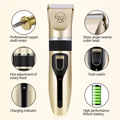 Pawffee Tondeuse sans fil USB 5 vitesses pour animaux - Faible bruit