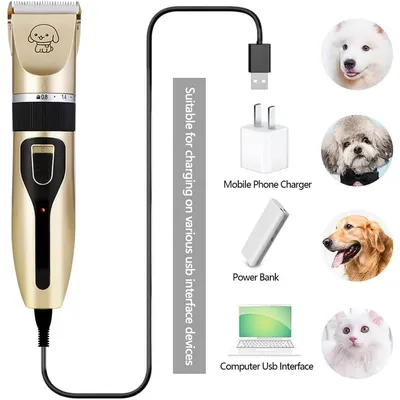 Pawffee Tondeuse sans fil USB 5 vitesses pour animaux - Faible bruit