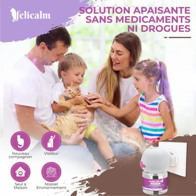 Felicalm Pack Chat – 2 Diffuseurs + 4 recharges de phéromones apaisantes Felicalm Pack Chat – 2 Diffuseurs + 4 recharges de phéromones apaisantes