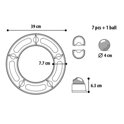 Tunnel interactif pour chat avec balle