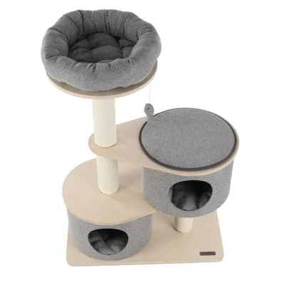 Arbre a chat avec niches et panier