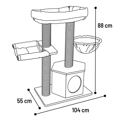 Arbre à chat avec hamacs et niche