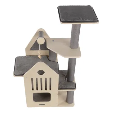 Arbre à chat maisonnette et plateforme