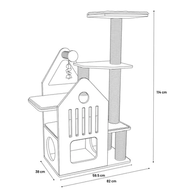 Arbre a chat maisonnette et plateforme Arbre a chat maisonnette et plateforme